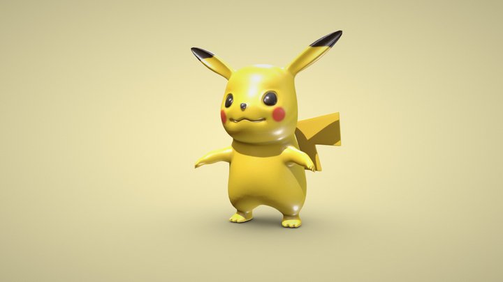 Pikachu Pokemon 3D Model