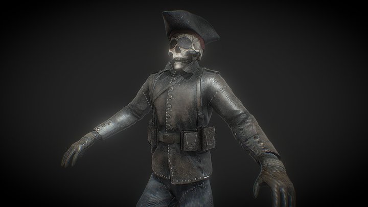 Skeleton Pirate 3D Model