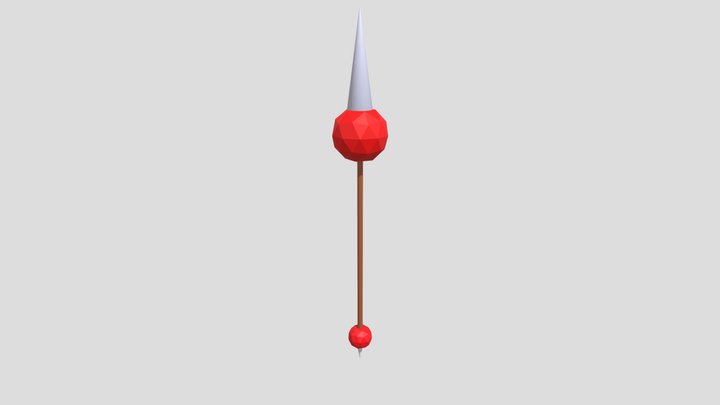 Low poly Spear 3D Model