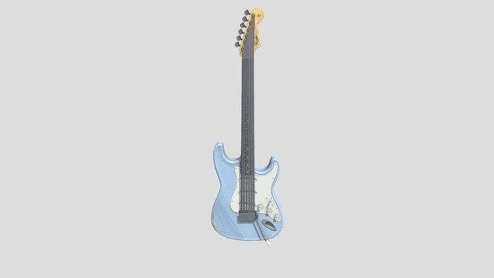 1961 Fender Stratocaster Sonic Blue – Modèle 3D gratuit STL