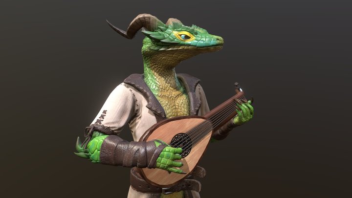 Character Creation | Dragonborn Bard 3D Model