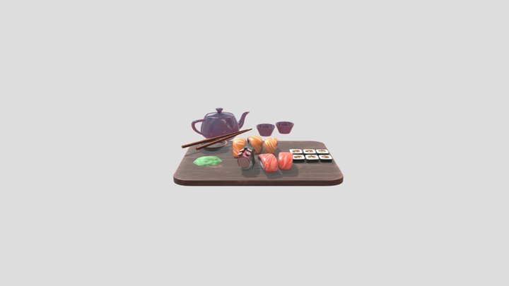 Sushi Stylised 3D Model