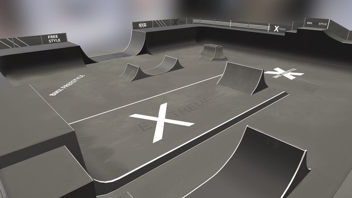 BMX Park- 4k PBR textures, LowPoly, Optimised 3D Model