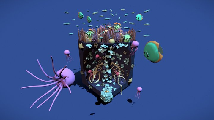 DAE Game Art 1 - Simple Scene 3D Model
