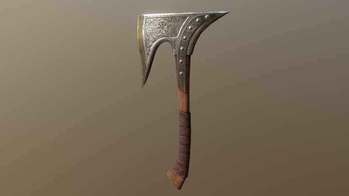 Nordic Axe Model (Part of a larger project) 3D Model