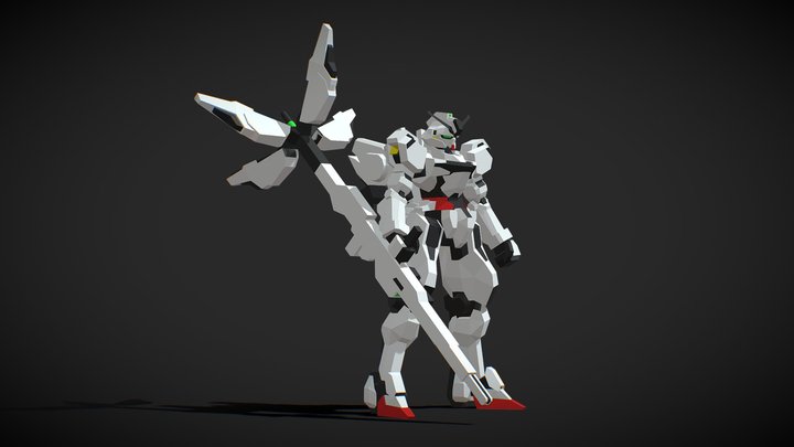 Gundam Calibarn Low Poly By Toscraft 3D Model