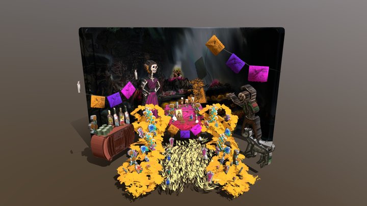 Ofrenda día de muertos 2020 3D Model