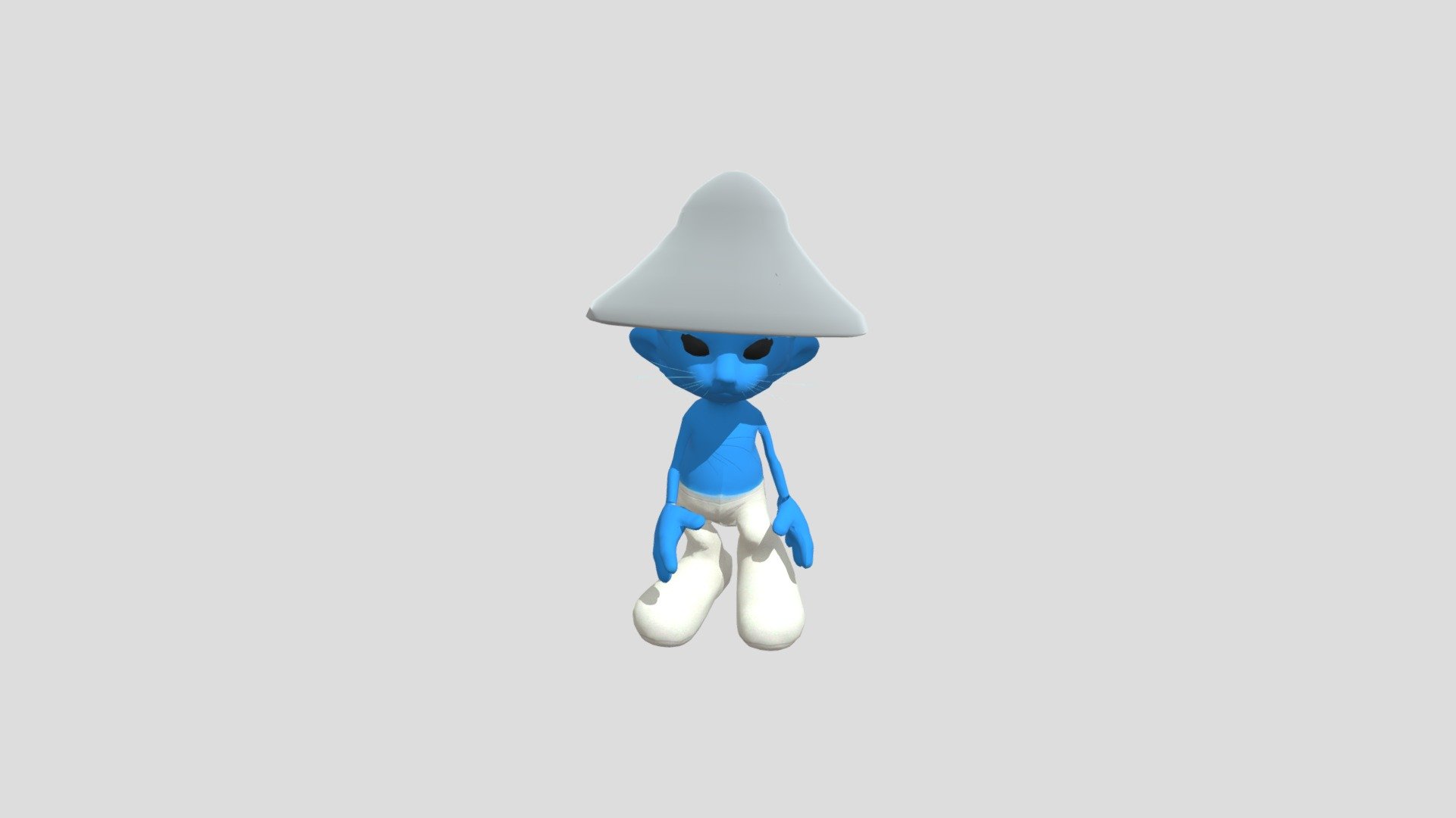 STL file SMURF CAT ,Smurf meme - No support 🐱・3D printable model