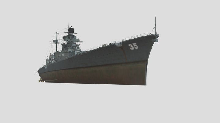 Uss Indianapolis cruiser 3D Model