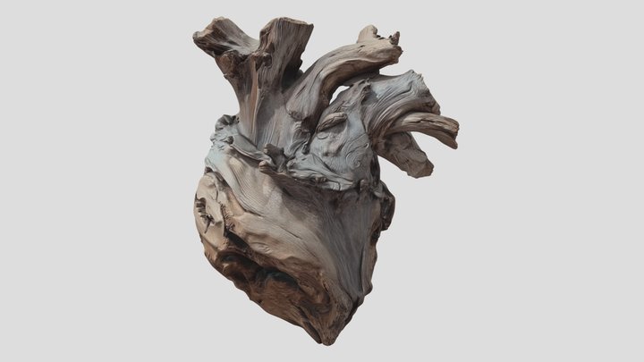 Wooden Heart – Free 3D Model STL