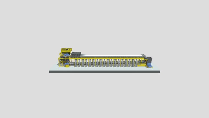 Sintering machine. Coke production. 3D Model