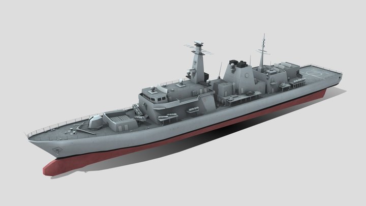 TYPE-23 CLASS FRIGATE – Gratis 3D-model STL