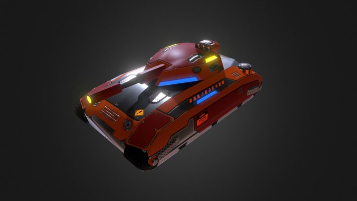 Sci-Fi Tank (Low Poly, PBR & Game Ready) 3D Model