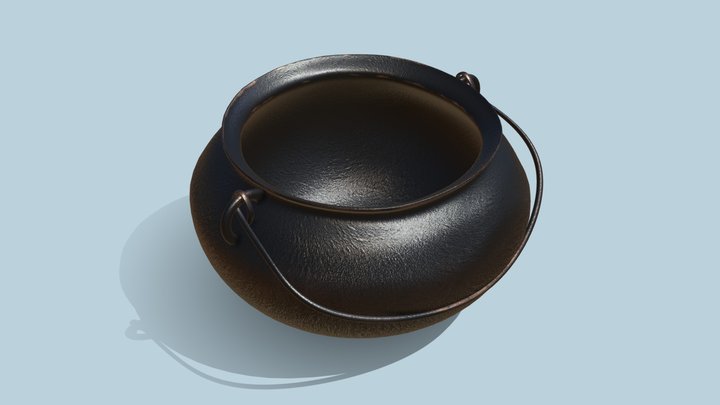 Old Black Pot 3D Model
