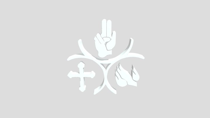 Trinity Christian Symbols Emblem 3D Model