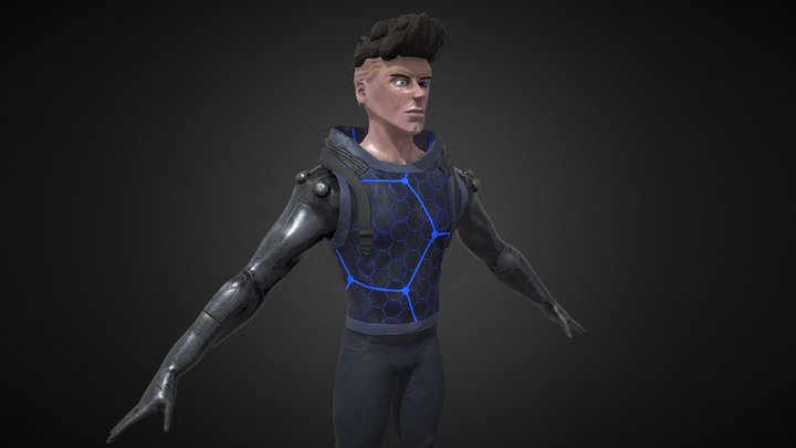Cyberpunk Character 3D Model