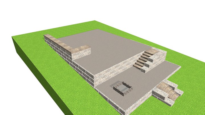 Tiered Patio - ReCon 3D Model