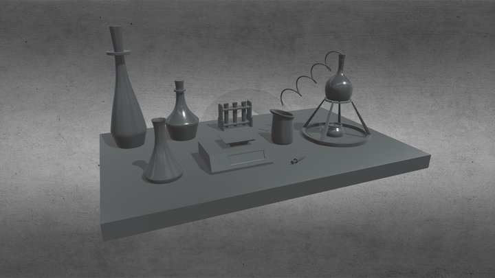 Laboratory Table 3D Model