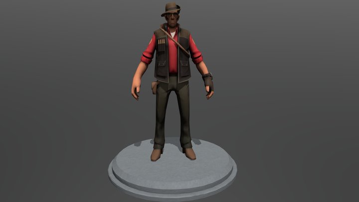 TF2 Sniper 3D Model