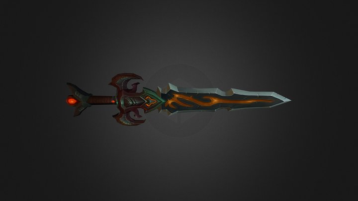 BWD Sword Orange 3D Model