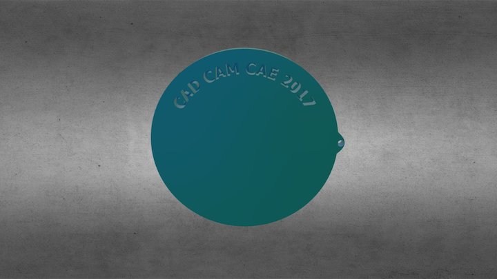 Llavero #2_Simbolo Atómico_CAD/CA/CAE2017 3D Model