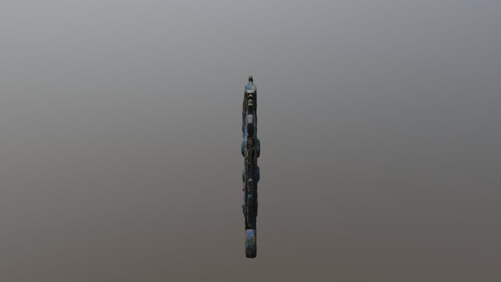 Chinese Ritual Bronze Animal Pattern Rusty 3D Model
