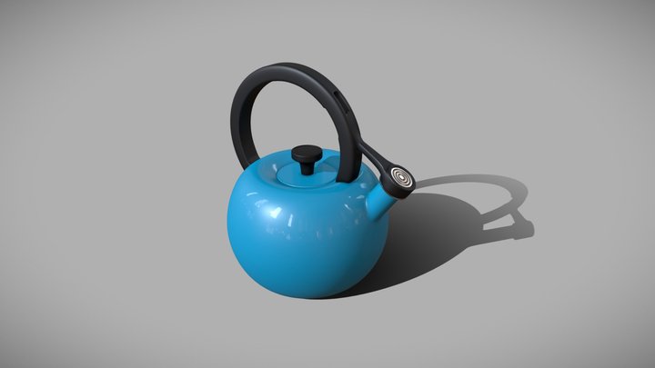 2-Quart Circles Teakettle 3D Model