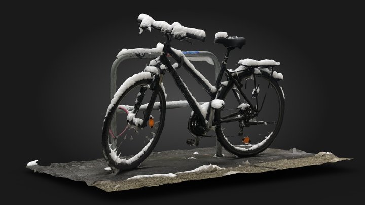 Bike Under Snow 3D Model