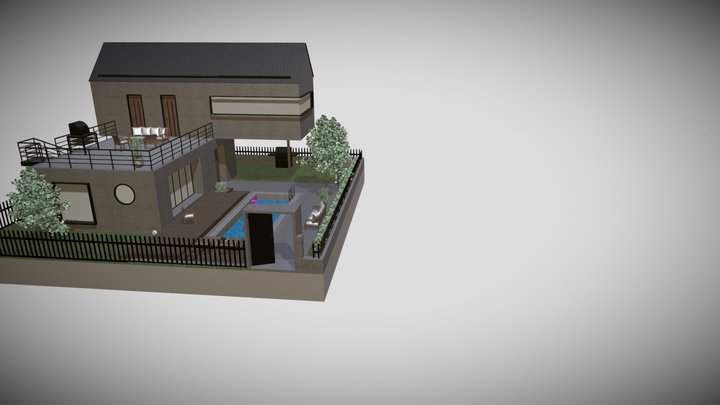 Modernist GLB Test 3D Model