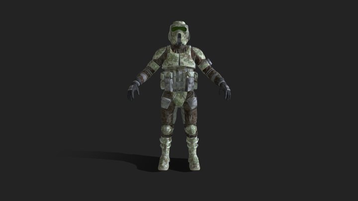 Clone scout trooper 3D Model