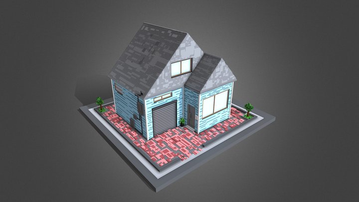 House Voxel 3D Model