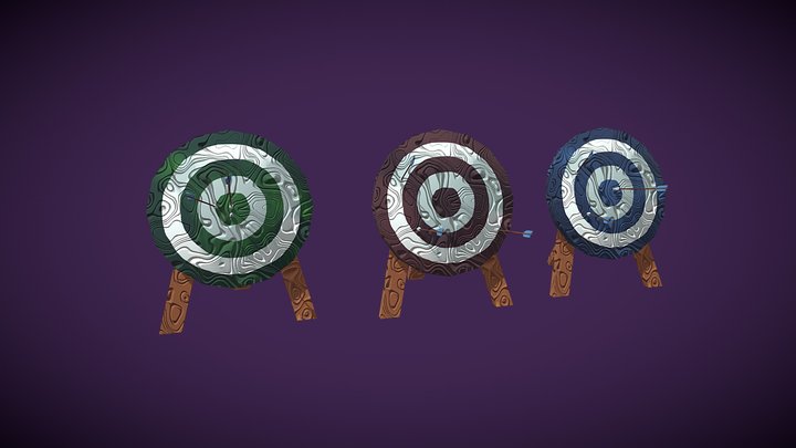 Shooting Target (low poly) 3D Model