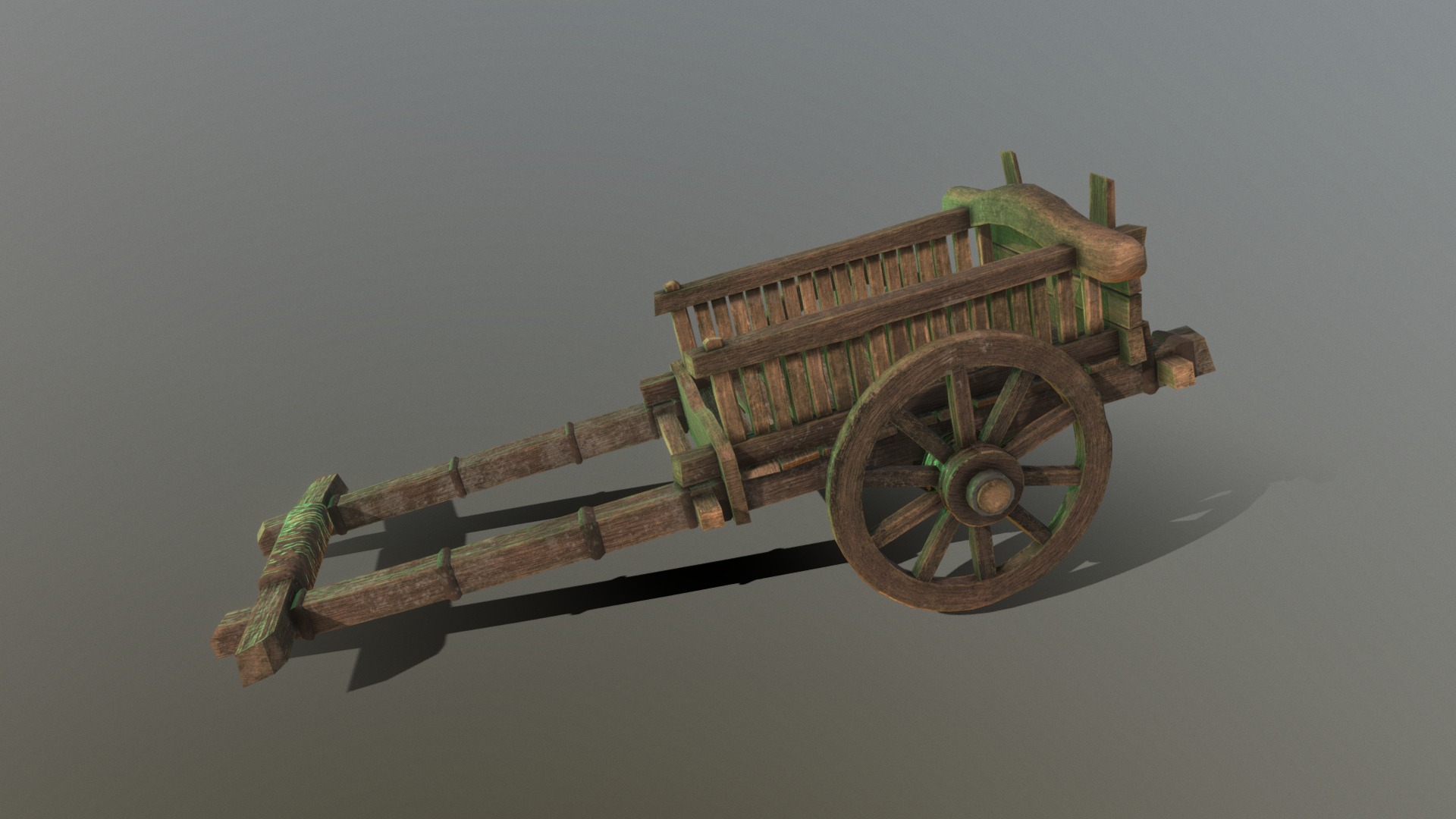 3D model HIE Cart D180403 - This is a 3D model of the HIE Cart D180403. The 3D model is about a wooden toy vehicle.