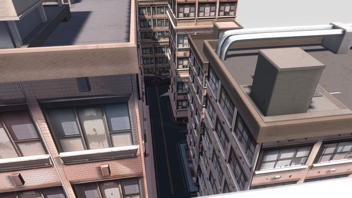 Anime Building 3D Model