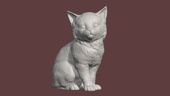 kitten_sitting 3D Model