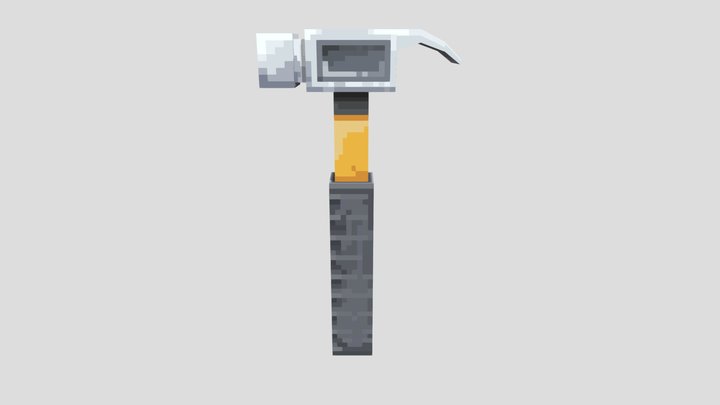 Low Poly Hammer 3D Model