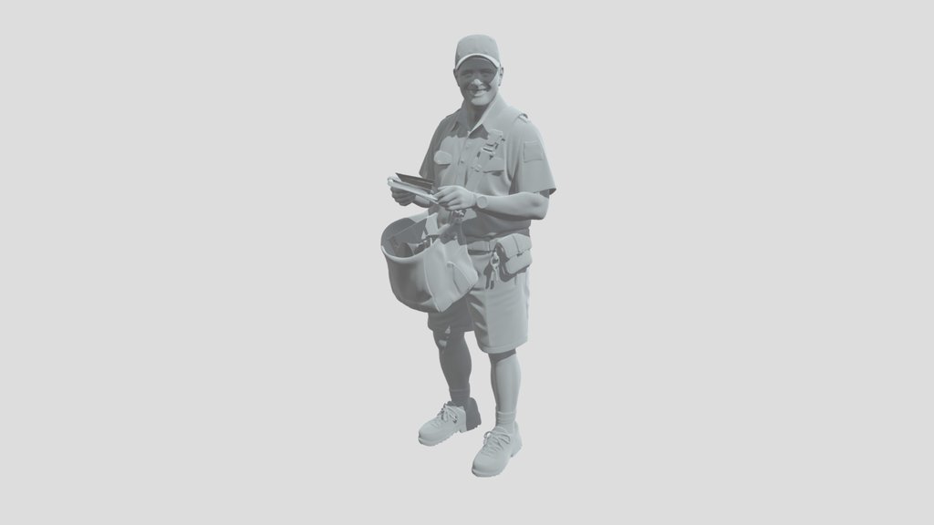 Postal Worker with Mailbag
