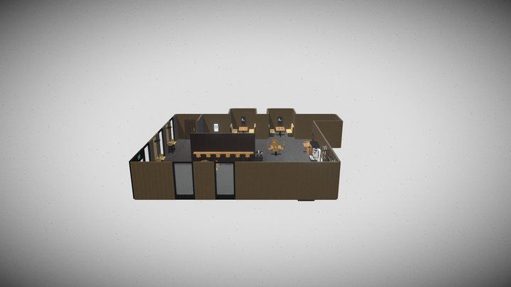 Midnight Coffee Cafe 3D Model
