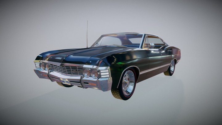 1967 Chevrolet Impala (Mid-Poly) 3D Model