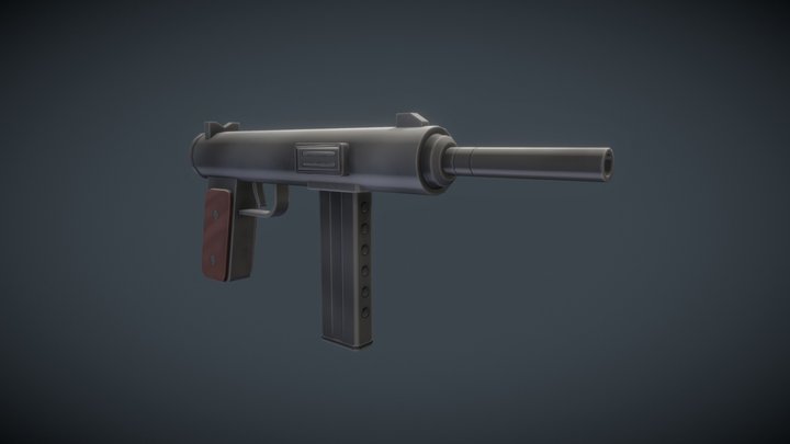 Cartoon Gun 3D Model