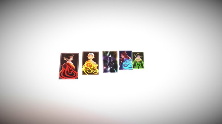 Cards Practice - Avatar the Last Airbender 3D Model