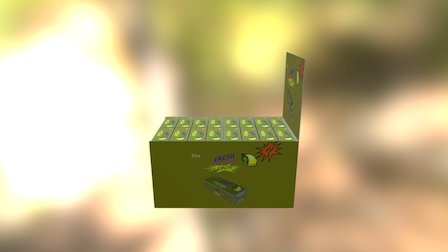 Caja Chicles Limon Con Chicles Dentro 3D Model