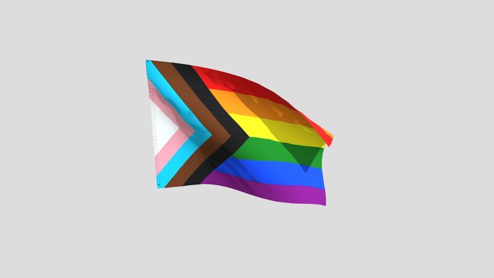 Progress Pride Flag 3D Model