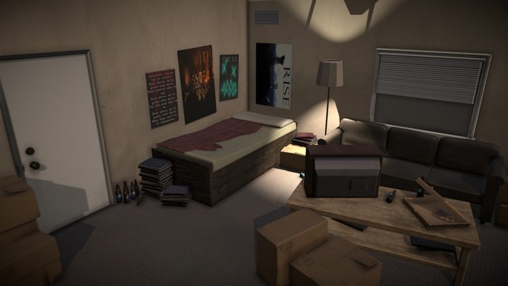 Modular Design (Rundown Bedroom) 3D Model
