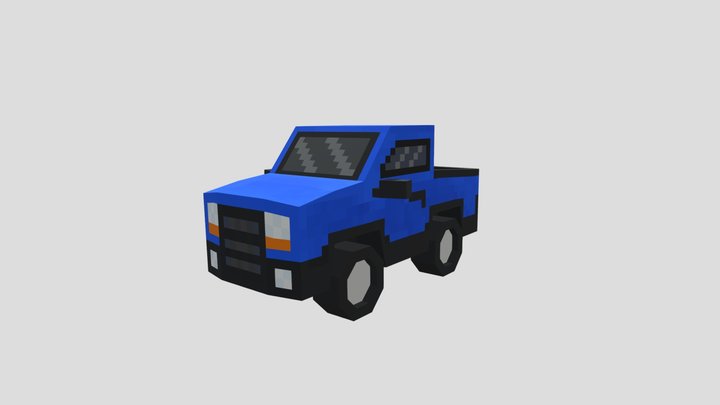 Blue Truck 3D Model