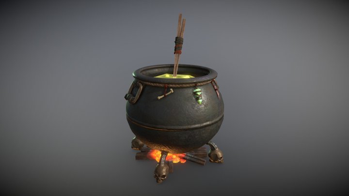 Witch's Cauldron 3D Model