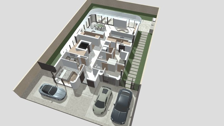 LR - Villa D - Ground Floor 3D Model