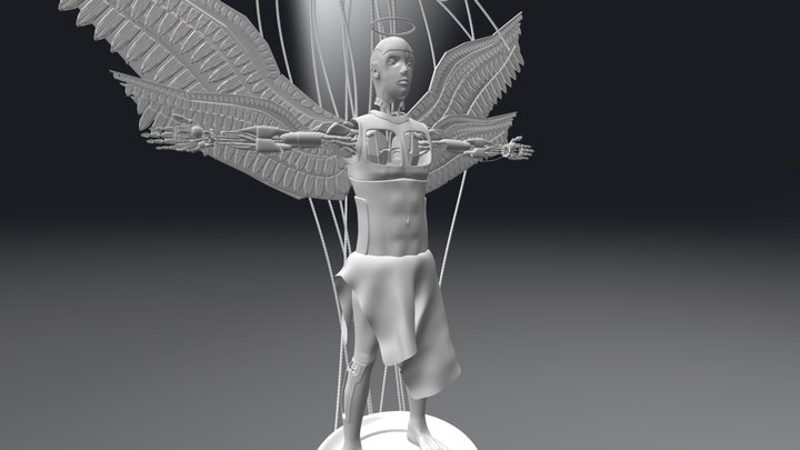 Cyborg Angel 3D Model