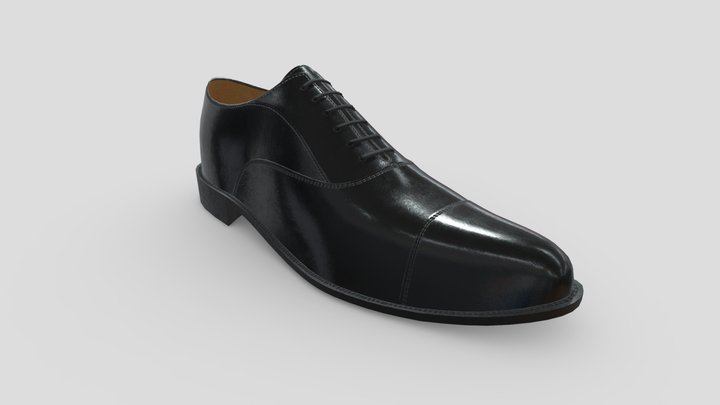 Oxford style leather shoe for men – Gratis 3D-model STL