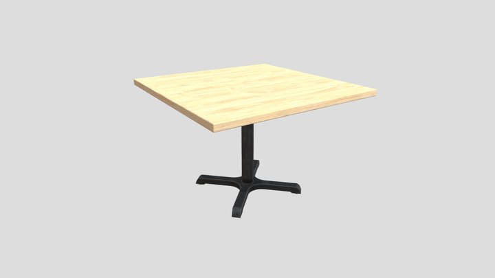 A restaurant table 3D Model
